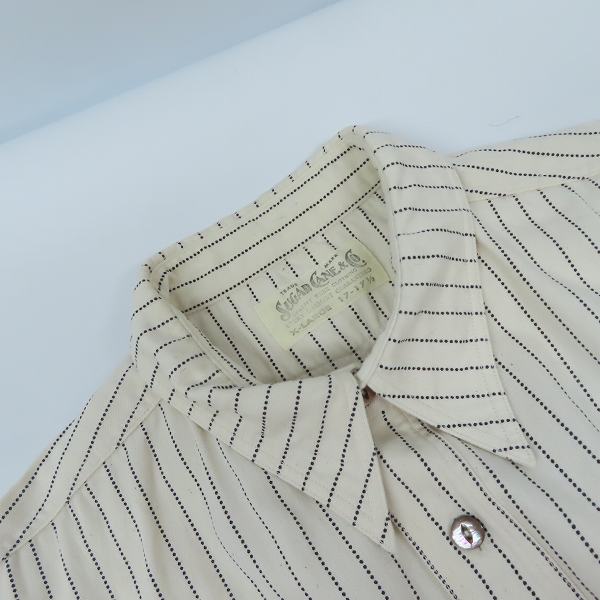 実際に弊社で買取させて頂いたSUGAR CANE/シュガーケーン  ストライプ ワークシャツ 半袖シャツ SC37275/XLの画像 5枚目