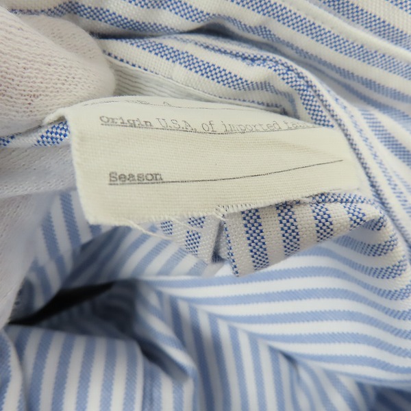 実際に弊社で買取させて頂いたBLACK FLEECE by Brooks Brothers/ブラックフリースバイブルックスブラザーズ ストライプ シャツ/BB4の画像 4枚目