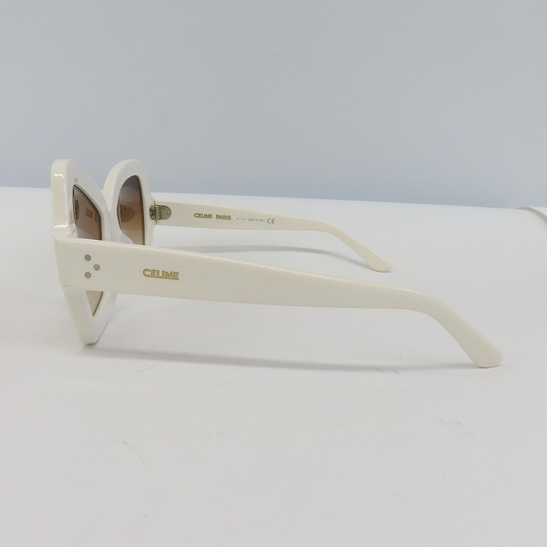 実際に弊社で買取させて頂いたCELINE/セリーヌ サングラス/メガネフレーム ホワイト CL400671の画像 1枚目