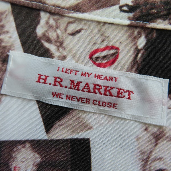 実際に弊社で買取させて頂いたHOLLYWOOD RANCH MARKET/ハリウッドランチマーケット マリリンモンロー総柄 半袖オープンカラーシャツ/2の画像 2枚目
