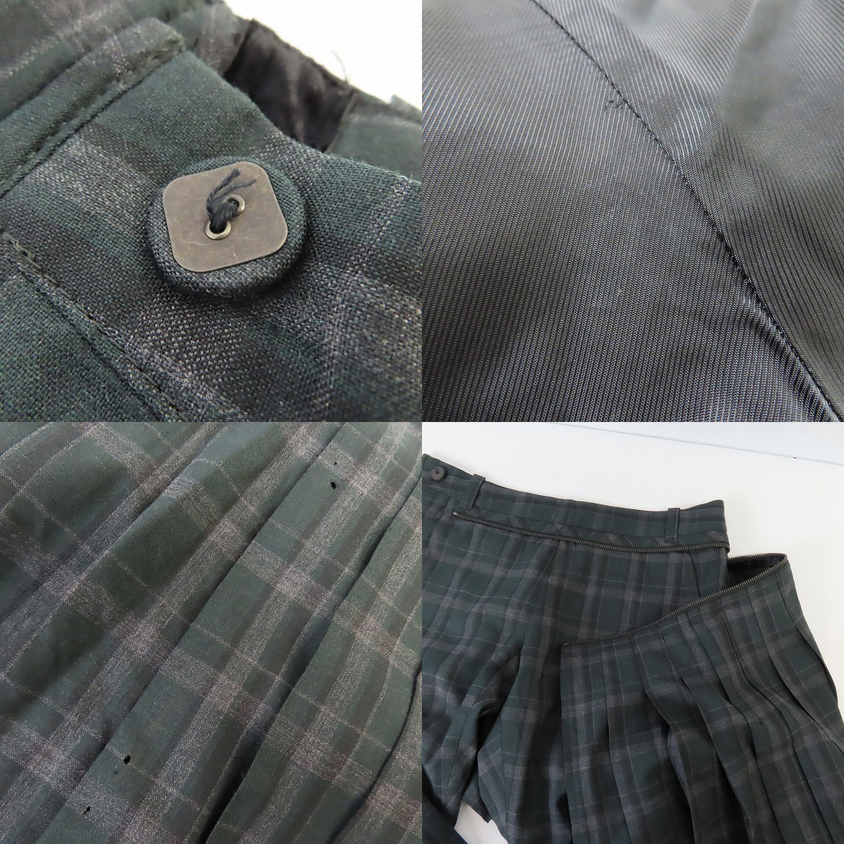 実際に弊社で買取させて頂いたDIET BUTCHER SLIM SKIN/ダイエット ブッチャースリムスキン スカート付チェックパンツ/2の画像 6枚目