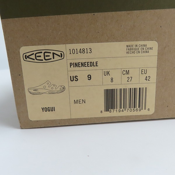 実際に弊社で買取させて頂いたKEEN/キーン YOGUI ヨギ PINENEEDLE クロッグ サンダル 1014813/27の画像 9枚目