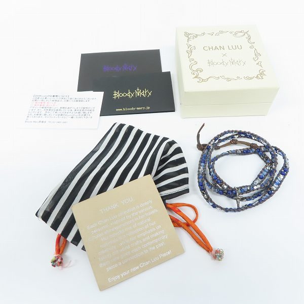 実際に弊社で買取させて頂いた【ギャラ付】CHAN LUU×Bloody Mary/チャンルー×ブラッディマリー 5ラップ レザー ブレスレット CL-BS-3999BCLの画像 7枚目