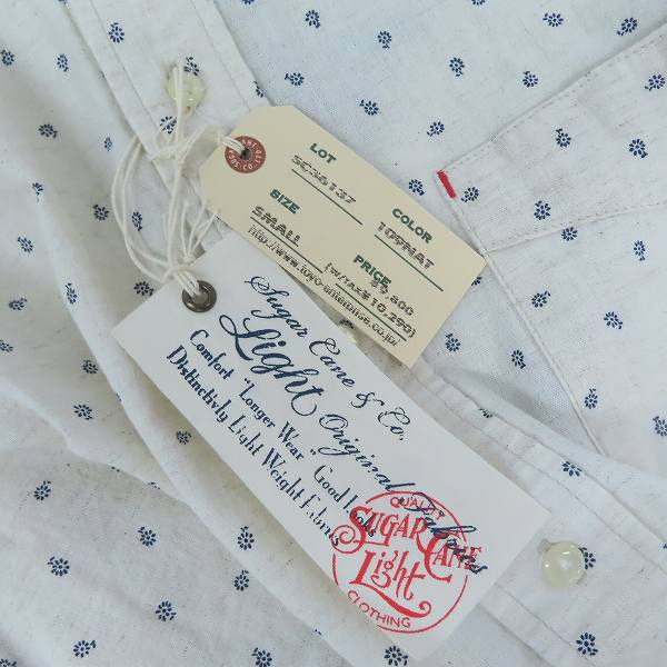 実際に弊社で買取させて頂いた【未使用】SUGAR CANE/シュガーケーン 総柄 バンドカラーシャツ SC36137/Sの画像 6枚目