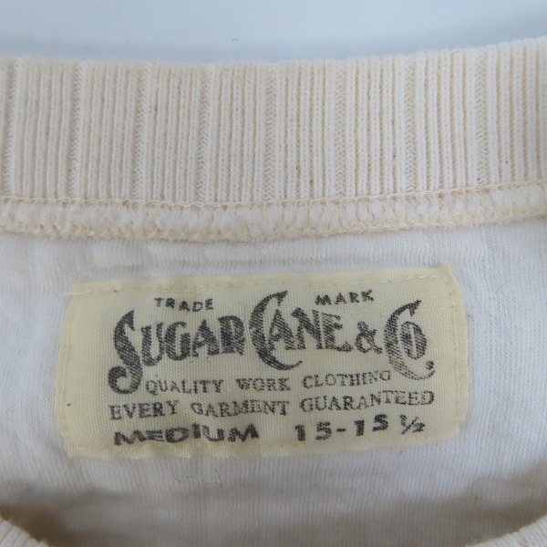 実際に弊社で買取させて頂いたSUGAR CANE/シュガーケーン HOLLOW JERSEY STITCH ヘンリーネック カットソー SC68365/15-15.5の画像 2枚目