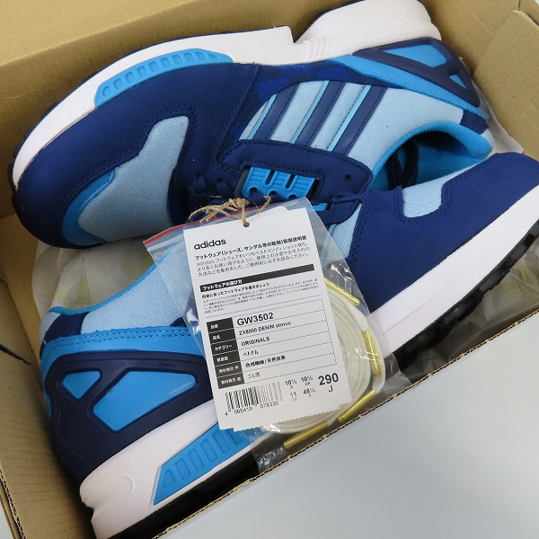 実際に弊社で買取させて頂いた【未使用】adidas×atmos/アディダス×アトモス ZX 8000 DENIM スニーカー/シューズ GW3502/29の画像 8枚目