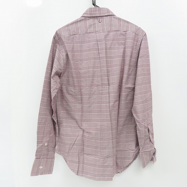 実際に弊社で買取させて頂いた【未使用】BLACK FLEECE by Brooks Brothers/ブラックフリース チェック B.D.シャツ ボルドー/ホワイト/BB3の画像 1枚目
