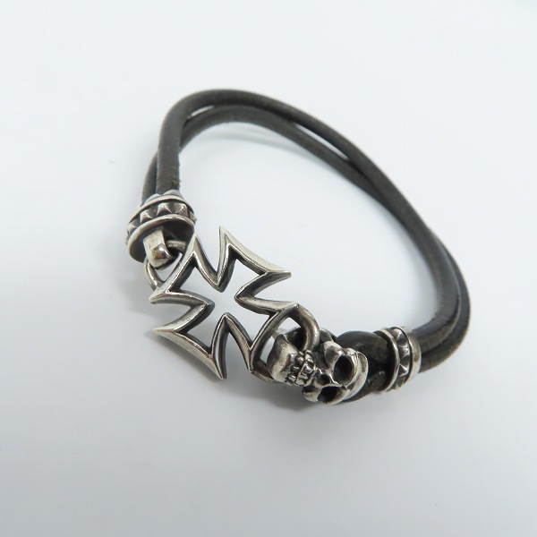 実際に弊社で買取させて頂いたDEAL DESIGN/ディールデザイン クロストップ レザー ブレスレット