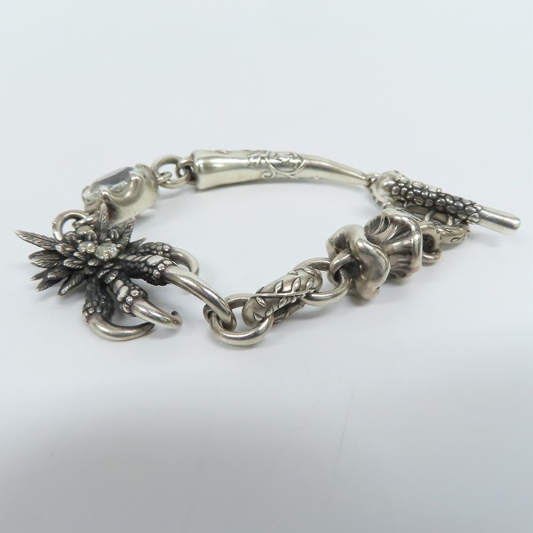 実際に弊社で買取させて頂いた【ギャラ/宝石鑑別書付】Bloody Mary/ブラッディマリー ナイトレイヴン ブレスレットの画像 2枚目