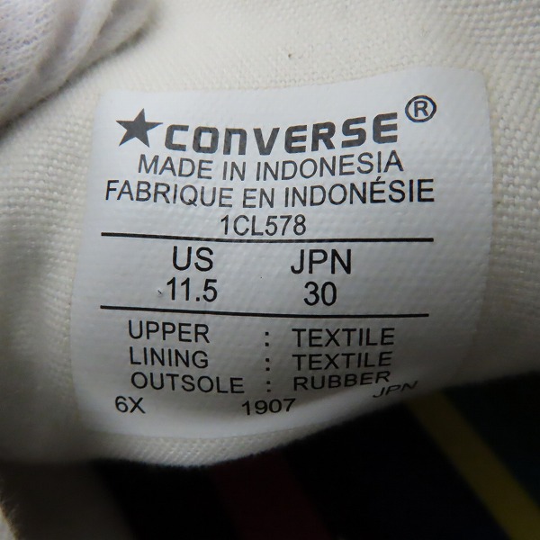 実際に弊社で買取させて頂いたPaul Smith×CONVERSE/ポールスミス×コンバース 19AW ALL STAR 100 HI/ハイカット スニーカー 1CL578/30の画像 5枚目