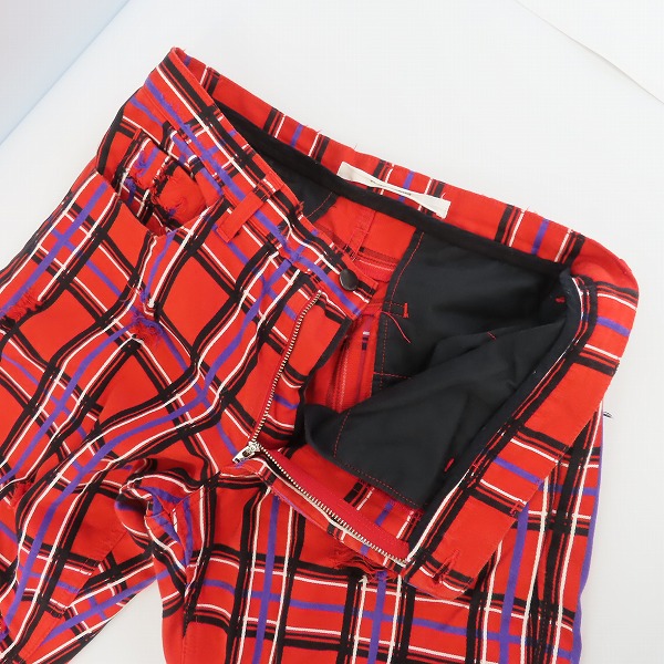 実際に弊社で買取させて頂いたDIET BUTCHER SLIM SKIN/ダイエットブッチャースリムスキン チェック クラストパンツ/Mの画像 2枚目