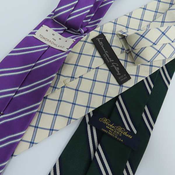 実際に弊社で買取させて頂いた【おまとめ品】ブルックスブラザーズ/ポールスミス/トゥモローランド他 斜めストライプ/チェック柄 ネクタイの画像 4枚目