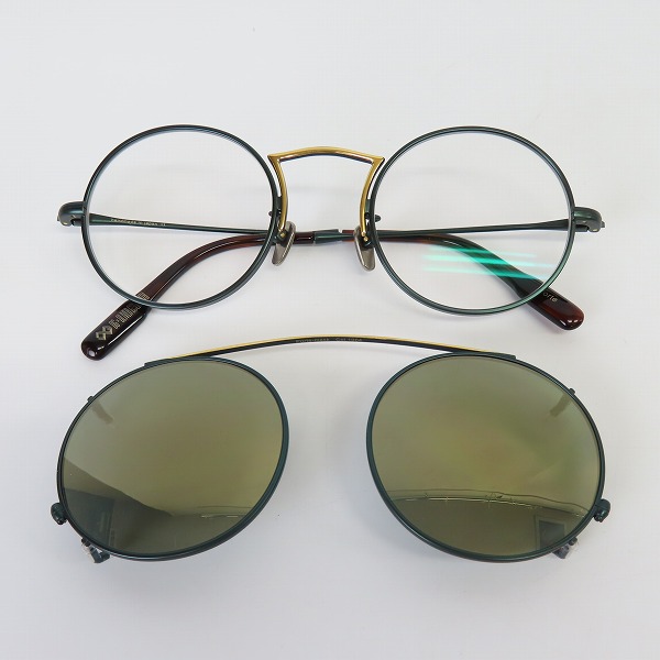 実際に弊社で買取させて頂いたOG OLIVER GOLDSMITH/オリバーゴールドスミス Porte ポルテ メガネフレーム/アイウェア w/クリップオンの画像 9枚目