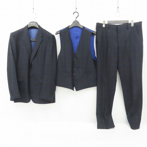 実際に弊社で買取させて頂いたPaul Smith LONDON/ポールスミス ロンドン チェック柄 2B スーツ/セットアップ ベスト付き Size：L/L2/88