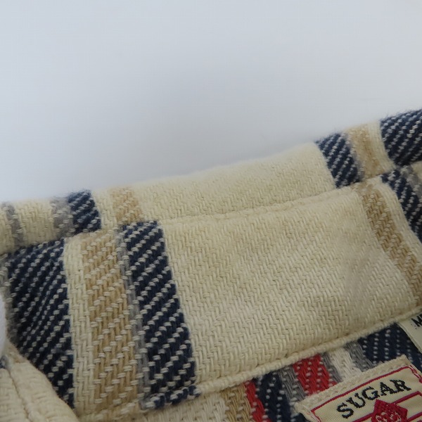 実際に弊社で買取させて頂いたSUGAR CANE/シュガーケーン チェック ネルシャツ 長袖シャツ SC24709/Mの画像 5枚目