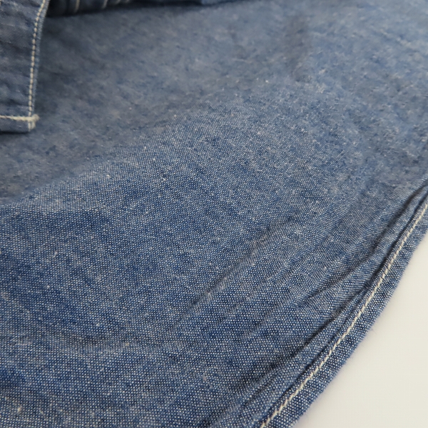 実際に弊社で買取させて頂いたSUGAR CANE/シュガーケーン FICTION ROMANCE 5oz CHAMBRAY WORK SHIRT STENCIL ワークシャツ SC37938/Sの画像 6枚目