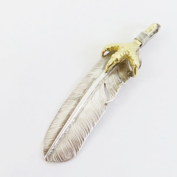 実際に弊社で買取させて頂いたFIRST ARROWS/ファーストアローズ K18 イーグルグラブ付/金爪 フェザー ペンダント トップ