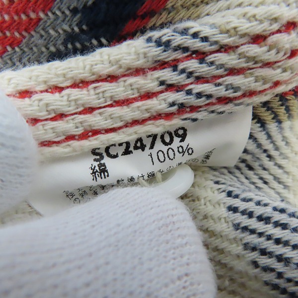 実際に弊社で買取させて頂いたSUGAR CANE/シュガーケーン チェック ネルシャツ 長袖シャツ SC24709/Mの画像 3枚目