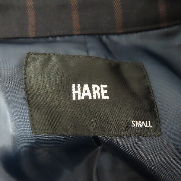 実際に弊社で買取させて頂いたHARE/ハレ ストライプ柄 レーヨン混 ジャケット/パンツ セットアップ Sの画像 2枚目