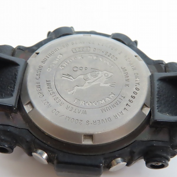 実際に弊社で買取させて頂いたG-SHOCK/Gショック FROGMAN/フロッグマン メンインブラック 腕時計/ウォッチ DW-8200Z-1T【動作未確認】の画像 3枚目