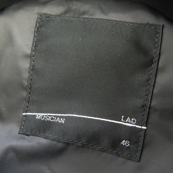 実際に弊社で買取させて頂いたLAD MUSICIAN/ラッドミュージシャン NYLON TWILL MA-1 ブルゾン ブラック 2221-353/46の画像 2枚目