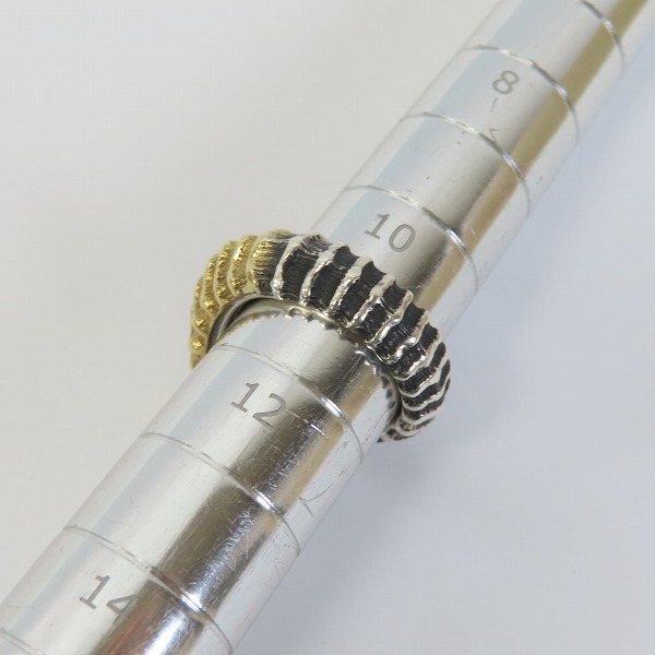 実際に弊社で買取させて頂いたBloody Mary/ブラッディマリー 2016 クリスマス限定 シルバー/K18 Shofar/ショファールリング 11号の画像 8枚目