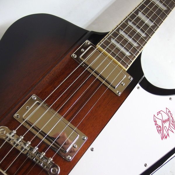 実際に弊社で買取させて頂いた★【美品】Epiphone/エピフォン Firebird VS/Vintage Sunburst ファイヤーバード 2021年製 ソフトケース付 の画像 4枚目