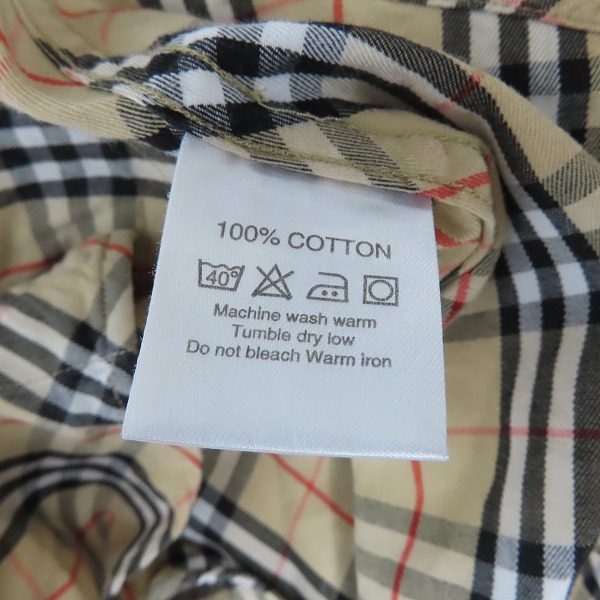実際に弊社で買取させて頂いたBURBERRY/バーバリー 長袖 チェックシャツ/Sの画像 3枚目