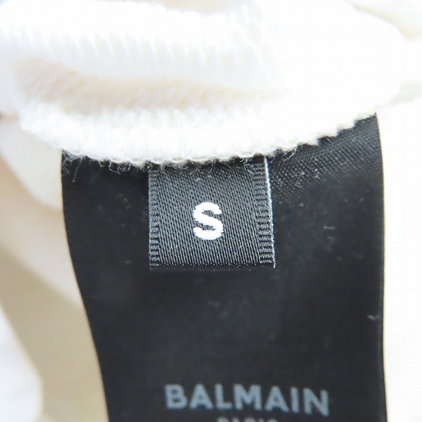 実際に弊社で買取させて頂いたBALMAIN/バルマン フロントロゴ サイドジップ パーカーWH1JT000/Sの画像 3枚目