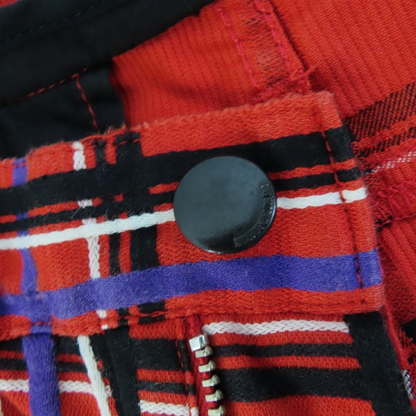 実際に弊社で買取させて頂いたDIET BUTCHER SLIM SKIN/ダイエットブッチャースリムスキン チェック クラストパンツ/Mの画像 5枚目