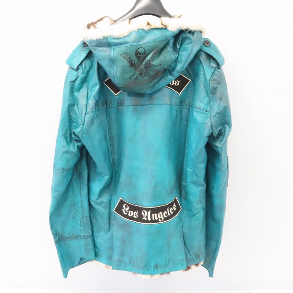 実際に弊社で買取させて頂いたDIAMOND DOGS/ダイヤモンドドッグス ラビットファー レザーフーデットブルゾン/ 403-250528/Lの画像 1枚目