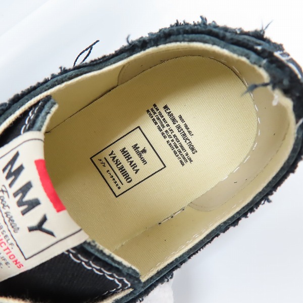 実際に弊社で買取させて頂いたMaison MIHARA YASUHIRO/メゾンミハラヤスヒロ 22SS ローカットスニーカー PTRSN BROKEN CANVAS A08FW717/43 の画像 4枚目