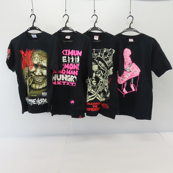 実際に弊社で買取させて頂いたMAXIMUM THE HORMONE/マキシマムザホルモン バンドTシャツ 4点セット