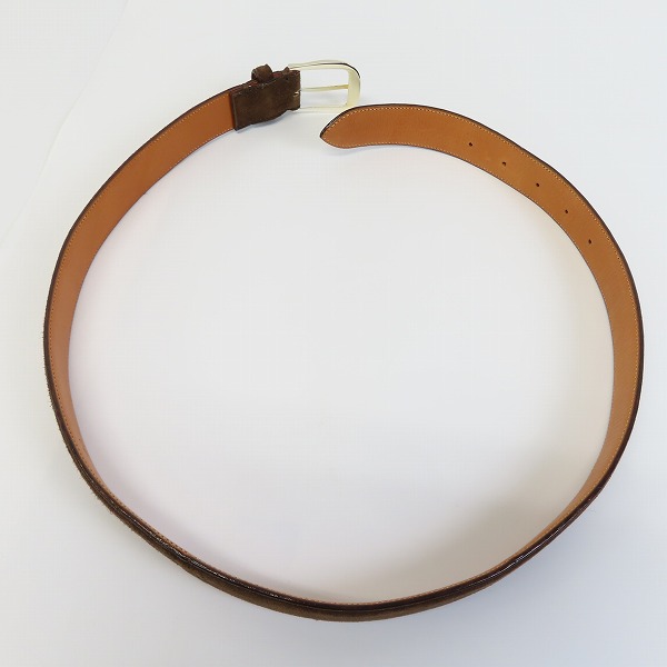 実際に弊社で買取させて頂いたTomorrowland×AndreaGreco/トゥモローランド×アンドレアグレコ スエードレザーベルト ブラウン/80の画像 5枚目