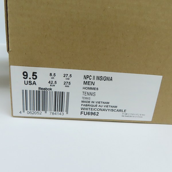 実際に弊社で買取させて頂いた【未使用】Reebok/リーボック NPC Ⅱ INSIGNIA FU6962 27.5の画像 8枚目