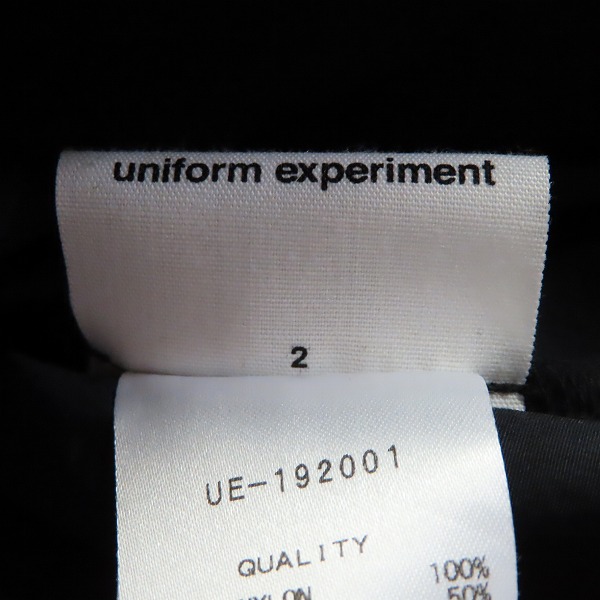 実際に弊社で買取させて頂いたuniform experiment/ユニフォームエクスペリメント 19AW PULLOVER SMOCK/プルオーバー スモック UE-192001 Size：2の画像 2枚目