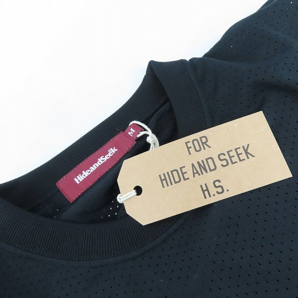 実際に弊社で買取させて頂いたHideandSeek/ハイアンドシーク College Logo S/S Tee メッシュTシャツ Mの画像 6枚目