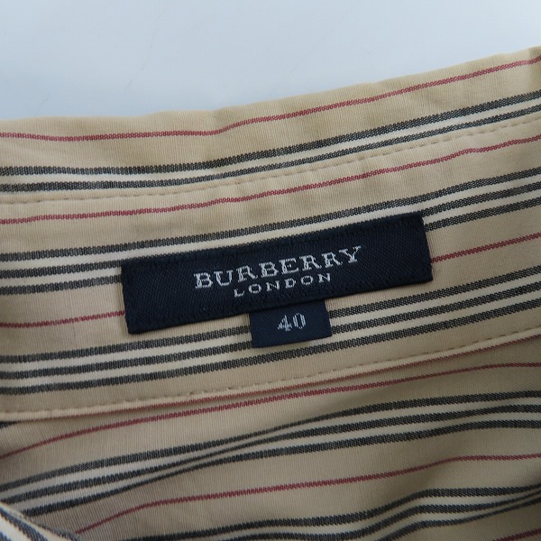 実際に弊社で買取させて頂いたBURBERRY LONDON/バーバリー ロンドン 長袖シャツ ストライプ FEA24-011/40の画像 2枚目