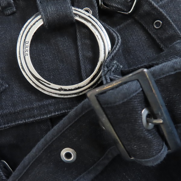 実際に弊社で買取させて頂いたDIET BUTCHER SLIM SKIN/ダイエットブッチャースリムスキン ベルト装飾 ブラックスキニーデニム/2の画像 8枚目