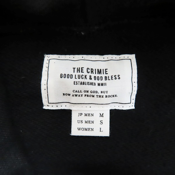 実際に弊社で買取させて頂いたTHE CRIMIE/クライミー プリントロゴ プルオーバー Mの画像 2枚目