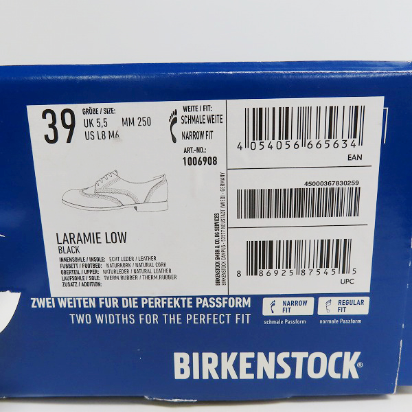 実際に弊社で買取させて頂いたBIRKENSTOCK/ビルケンシュトック LARAMIE LOW ララミーロー 1006908/25の画像 8枚目