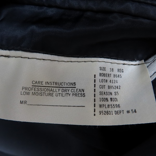 実際に弊社で買取させて頂いたBROOKS BROTHERS/ブルックス ブラザーズ GOLDEN FLEECE/USA製/ヴィンテージ 金ボタン ブレザー 38の画像 3枚目