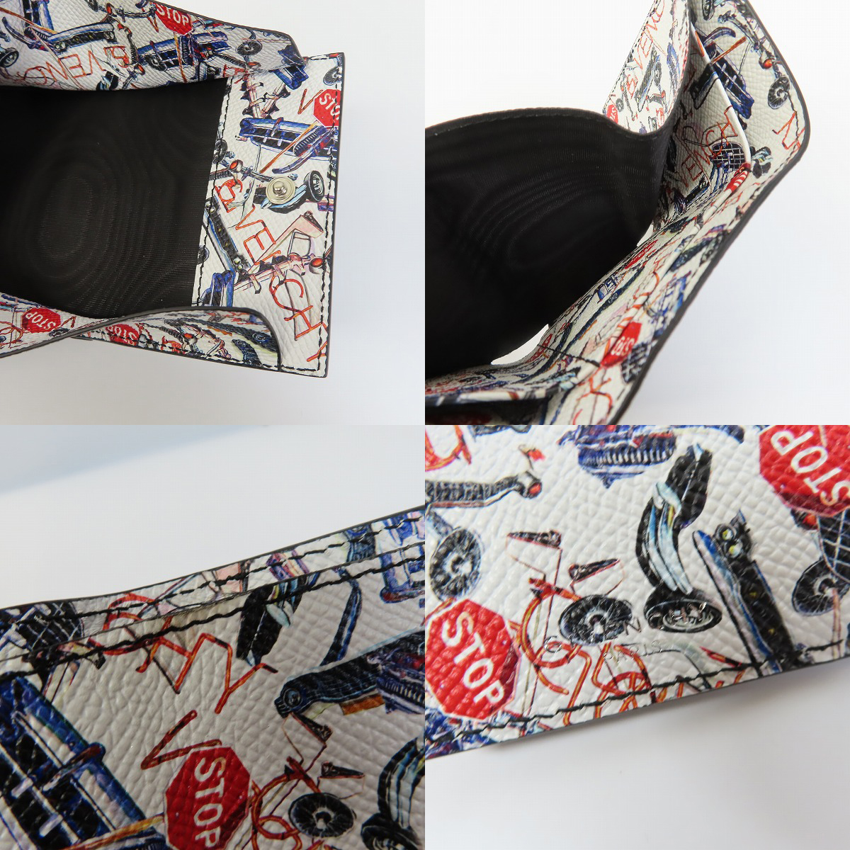 実際に弊社で買取させて頂いたGIVENCHY/ジバンシー 三つ折り財布 レザー 総柄の画像 5枚目