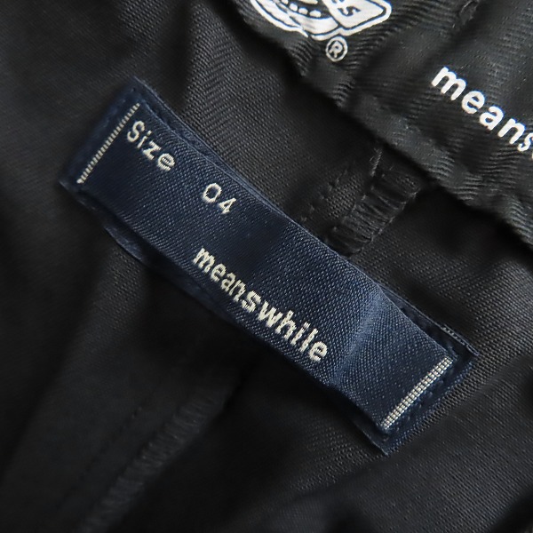実際に弊社で買取させて頂いた【未使用】meanswhile Wrap PT×Dickies/ミーンズワイル ラップPT×ディッキーズ パンツ OFF BLACK MW-PT20201/4の画像 2枚目