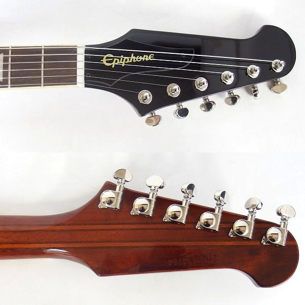 実際に弊社で買取させて頂いた★【美品】Epiphone/エピフォン Firebird VS/Vintage Sunburst ファイヤーバード 2021年製 ソフトケース付 の画像 2枚目