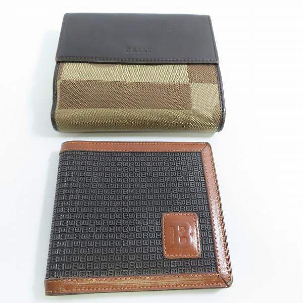 実際に弊社で買取させて頂いたBALLY/バリー Bロゴ 二つ折り/フラップ 財布/ウォレット 2点セットの画像 1枚目