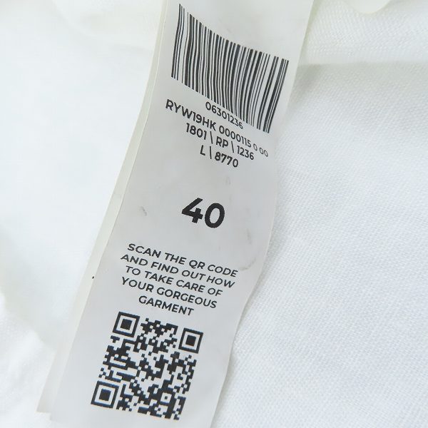 実際に弊社で買取させて頂いた120%lino/ワンハンドレッドトゥエンティーパーセントリノ ブルガリア製 リネン ノーカラー シャツ/40の画像 3枚目