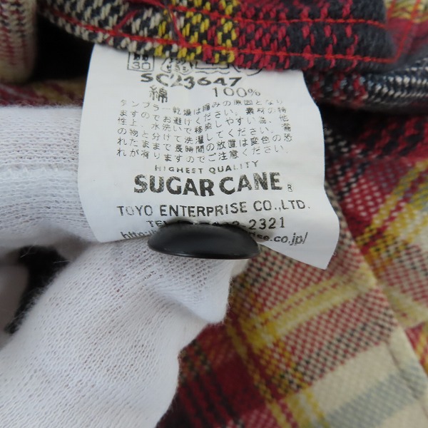 実際に弊社で買取させて頂いたSUGAR CANE/シュガーケーン チェック ネルシャツ 長袖シャツ SC23647/Sの画像 4枚目
