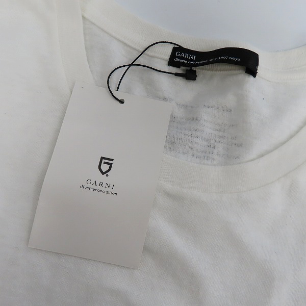 実際に弊社で買取させて頂いた【未使用】GARNI/ガルニ ポケットTシャツ/カットソー ホワイト GW15003/Lの画像 3枚目