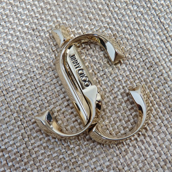 実際に弊社で買取させて頂いたJIMMY CHOO/ジミーチュウ 2WAY VARENNE TOTE ヴァレンヌ トートバッグ ラフィア の画像 7枚目